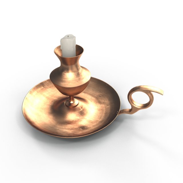 antique candle holder 3D Model .c4d .max .obj .3ds .fbx .stl .blend