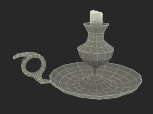 antique candle holder 3D Model