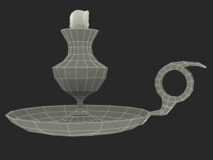 antique candle holder 3D Model
