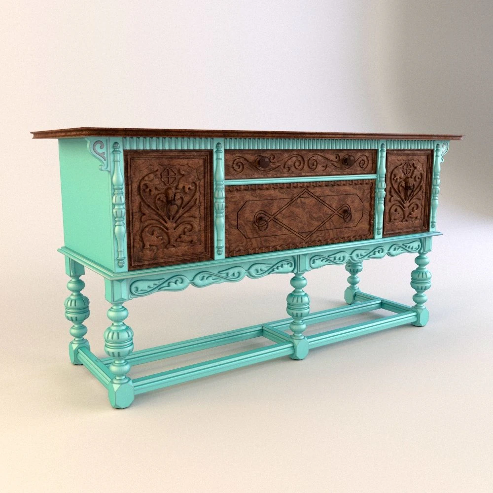 sideboard 3D Model .c4d .max .obj .3ds .fbx .stl .blend 