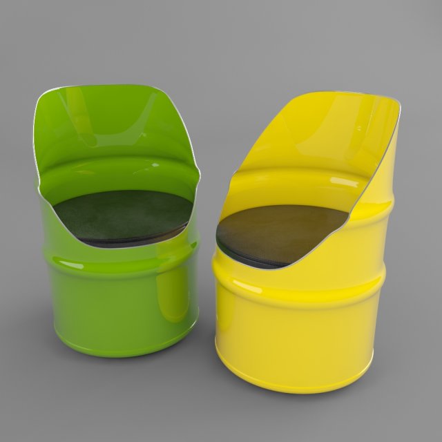 barrel chair 3D मॉडल .c4d .max .obj .3ds .fbx .stl .blend 
