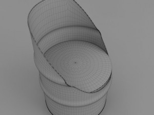 barrel chair 3D मॉडल