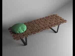 coffe table porada belt 3D Model