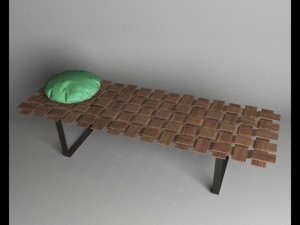 coffe table porada belt 3D Model