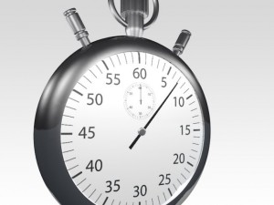 silver stopwatch Modelo 3D