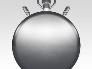 silver stopwatch Modelo 3D