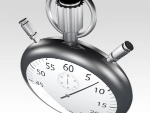 silver stopwatch 3D Model