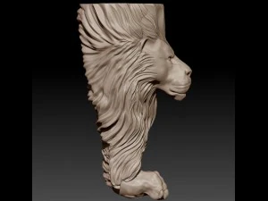 lion leg for milling 3D Print Model