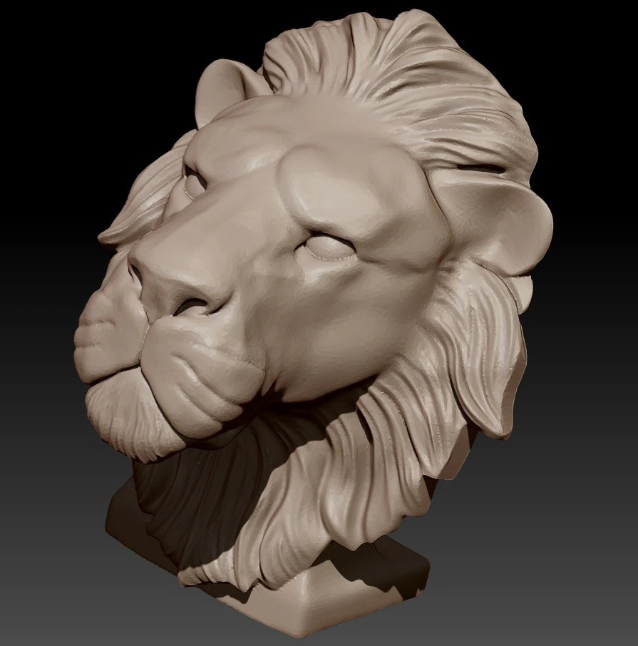 lion 3D Print Model .c4d .max .obj .3ds .fbx .stl .blend 