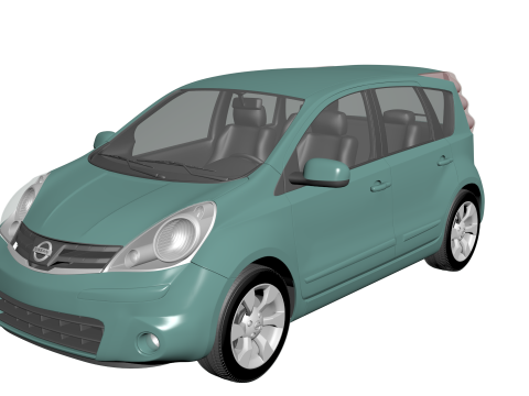 Nissan Note 2011 3D मॉडल