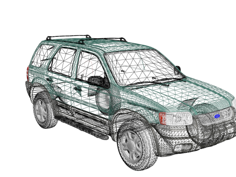 Escape XLT 2001 3D Model