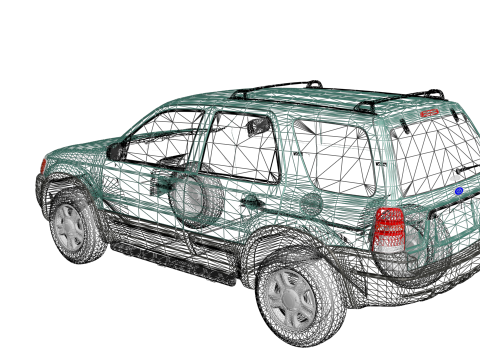 Escape XLT 2001 3D Model