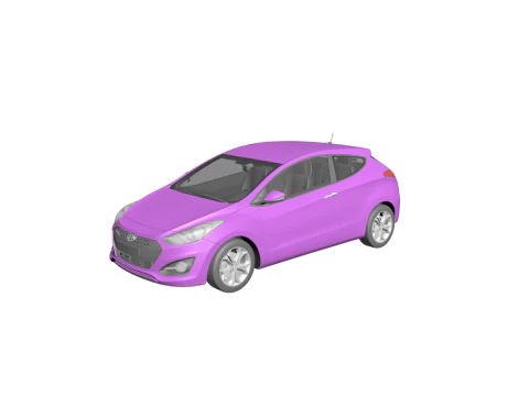 Hyundai i30 3-door hatchback 2013 3D Model