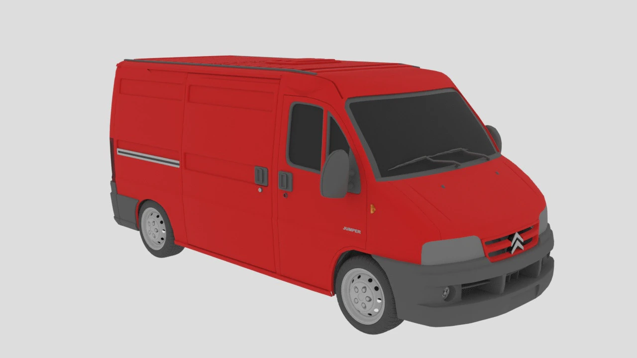 Citroen Jumper MK1 Cargo Van 3D Model .c4d .max .obj .3ds .fbx .stl .blend 