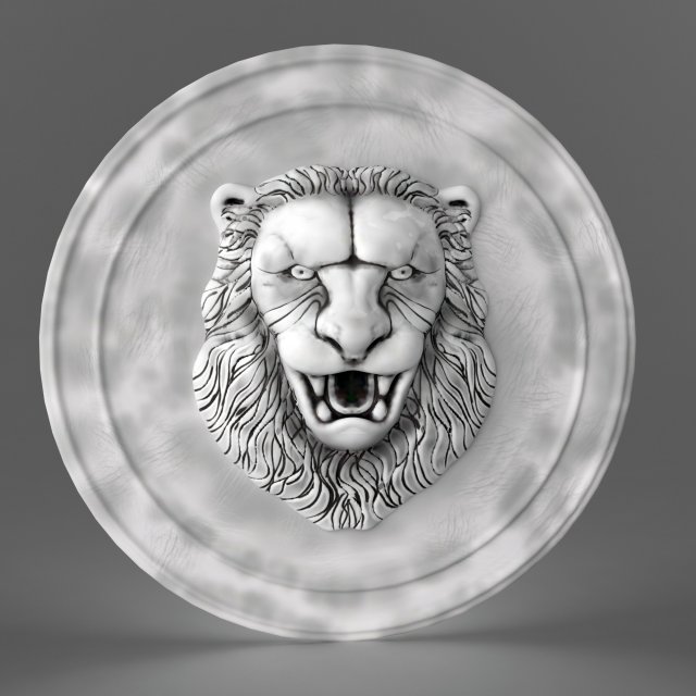 lion head sculpture 3D Model .c4d .max .obj .3ds .fbx .stl .blend 
