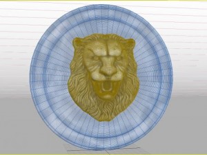 lion head sculpture 3D Model