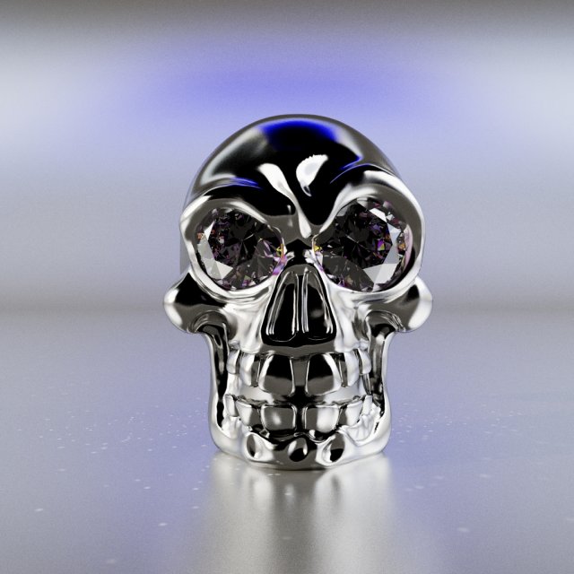 skull jewelry 3D Model .c4d .max .obj .3ds .fbx .stl .blend