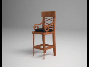 sedia in hairwood Modello 3D