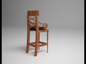 chair hairwood 3D Model