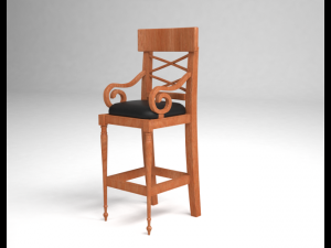 chair hairwood 3D Model