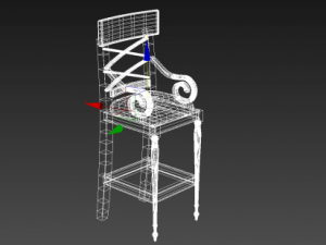 chair hairwood 3D Model