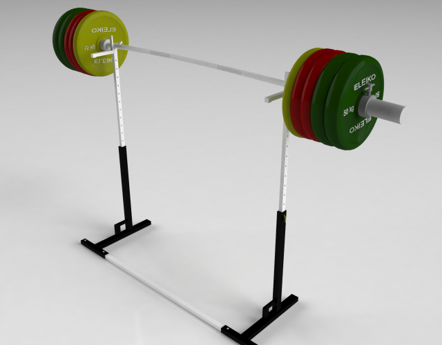 front squat barbell 3D Model .c4d .max .obj .3ds .fbx .stl .blend 