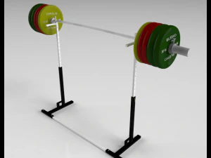 bilanciere per squat frontale Modello 3D