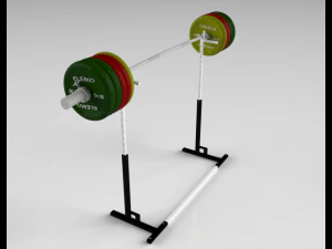 bilanciere per squat frontale Modello 3D