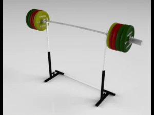 bilanciere per squat frontale Modello 3D