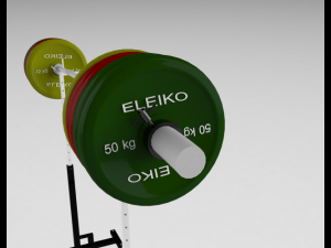 front squat barbell 3D Model