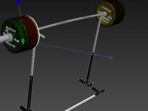front squat barbell 3D Model
