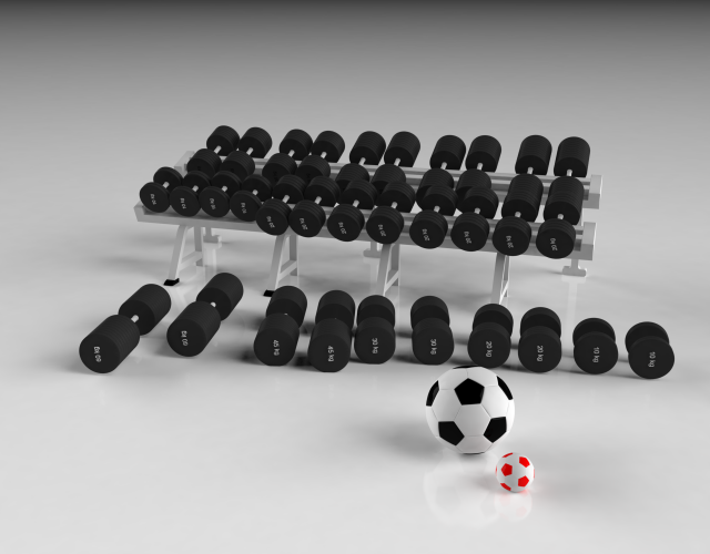 barbell row 3D Модель .c4d .max .obj .3ds .fbx .stl .blend 