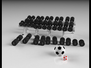 barbell row Modèle 3D