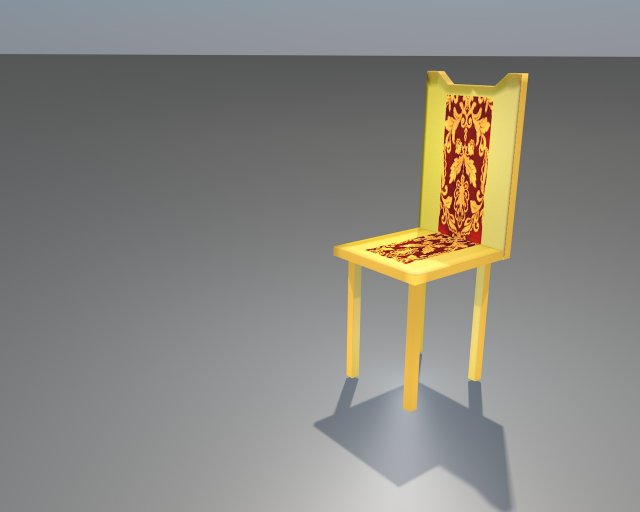 king chair 3D Model .c4d .max .obj .3ds .fbx .stl .blend 