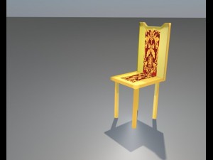 king chair 3D 模型