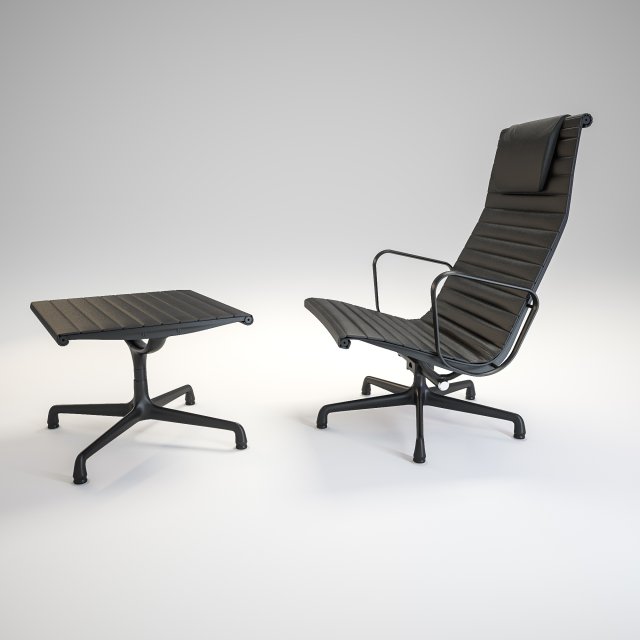 eames aluminum group lounge chair 3D 模型 .c4d .max .obj .3ds .fbx .stl .blend 