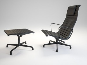 eames aluminum group lounge chair 3D Модель
