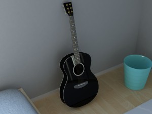 acoustic guitar 3D Model