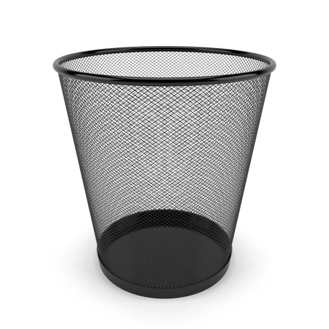 metal trash can 3D Model .c4d .max .obj .3ds .fbx .stl .blend 