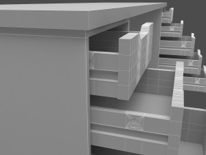 table with drawers Modèle 3D