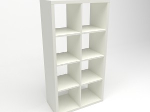 kallax shelving unit 3D मॉडल