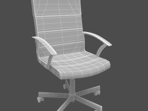 renberget desk chair Model 3D