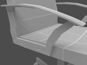 renberget desk chair Model 3D