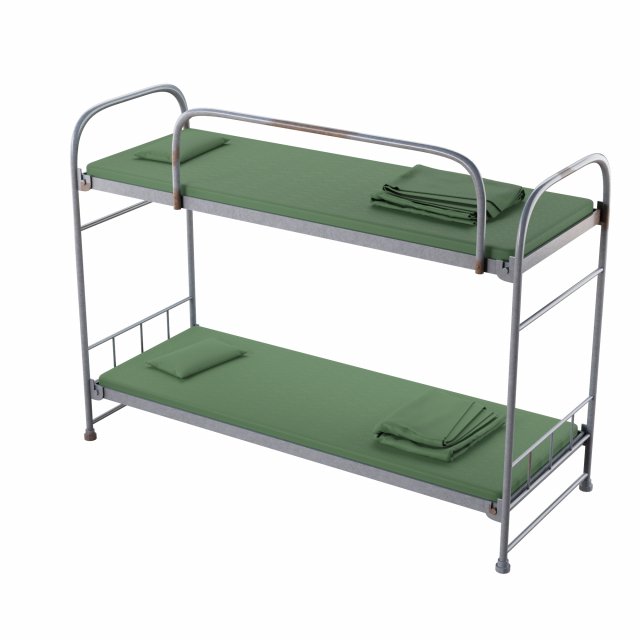 bunk bed 3D Модель .c4d .max .obj .3ds .fbx .stl .blend 