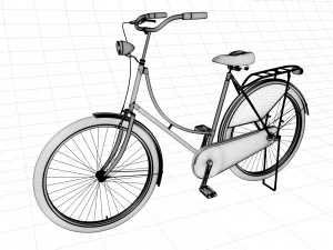 grandma bike omafiets 3D Model