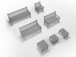 garden furniture collection 3D Model