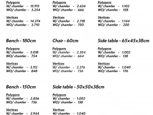 garden furniture collection 3D Model