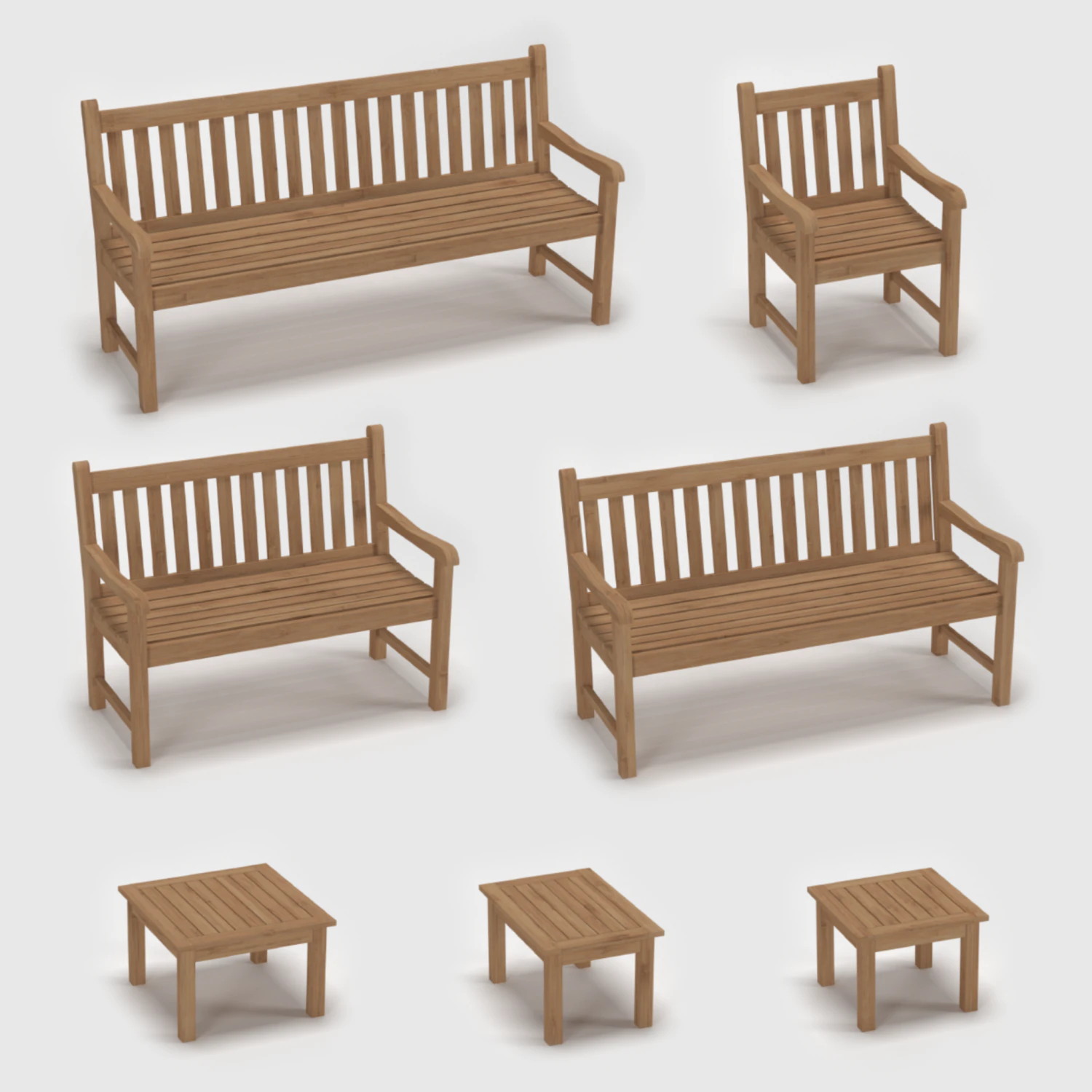 garden furniture collection 3D Model .c4d .max .obj .3ds .fbx .stl .blend