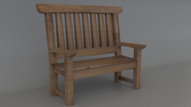 outdoor bench Model 3D .c4d .max .obj .3ds .fbx .stl .blend