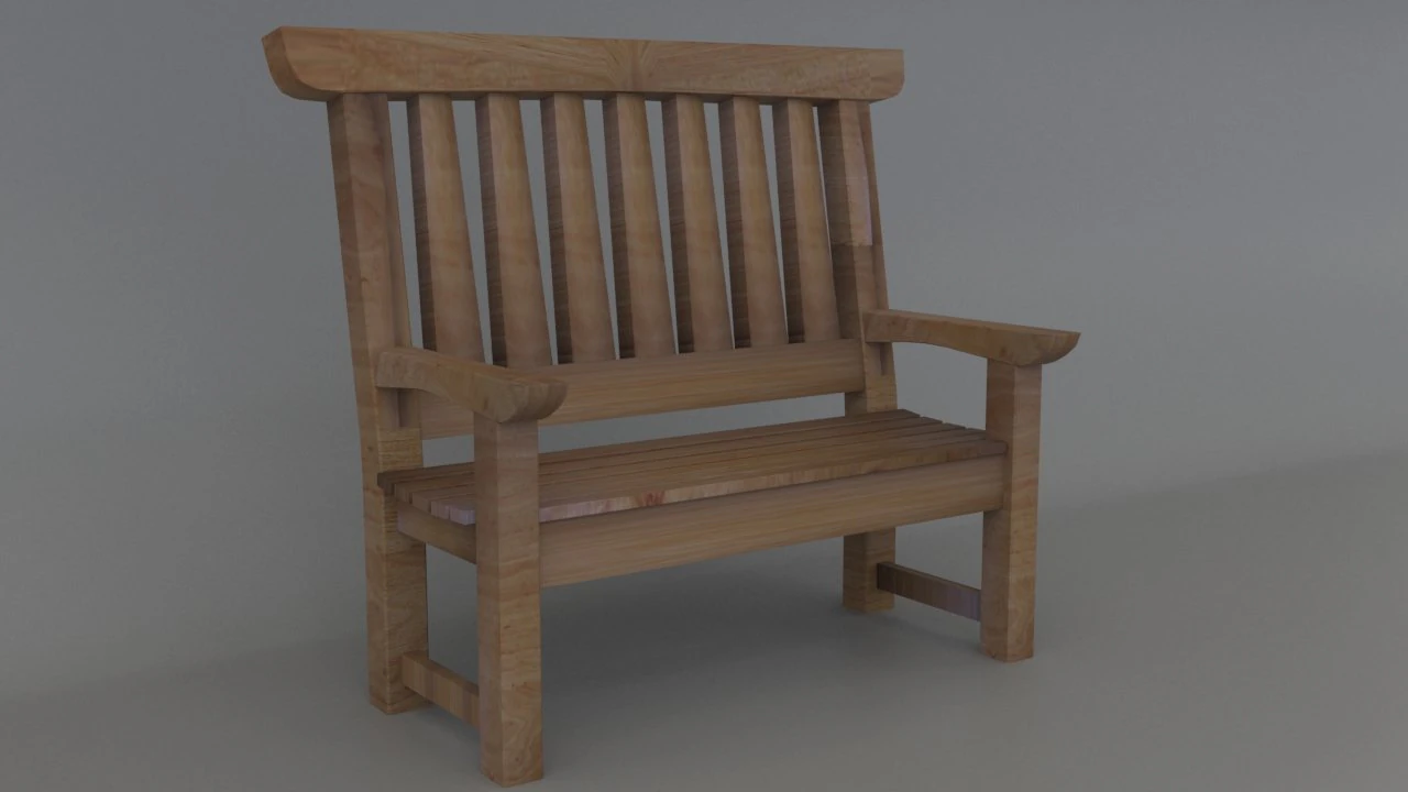 outdoor bench 3D Model .c4d .max .obj .3ds .fbx .stl .blend 